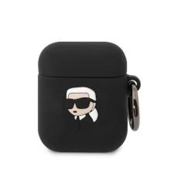 Karl Lagerfeld Choupette Silicone Case Black (Apple AirPods / AirPods 2)